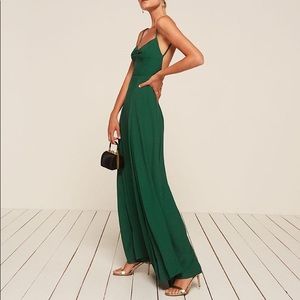 Reformation Thistle Maxi Dress in Emerald